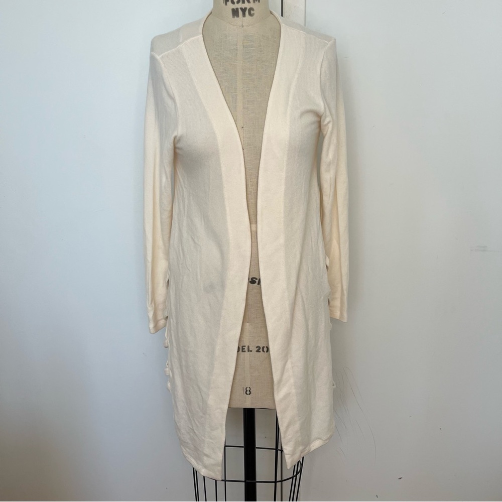L.N.A.  Cream Open Front Cardigan Size XS